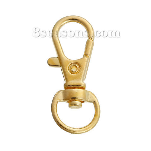 Picture of Zinc Based Alloy Keychain & Keyring Gold Plated 33mm x 13mm, 10 PCs