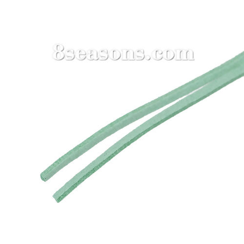 Imagen de Hilos Terciopelo de verde menta Ante Imitación 2.5mm Diámetro, 1 Rollo (Aprox 95 M/Rollo)