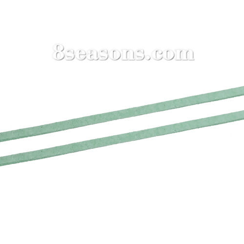 Imagen de Hilos Terciopelo de verde menta Ante Imitación 2.5mm Diámetro, 1 Rollo (Aprox 95 M/Rollo)