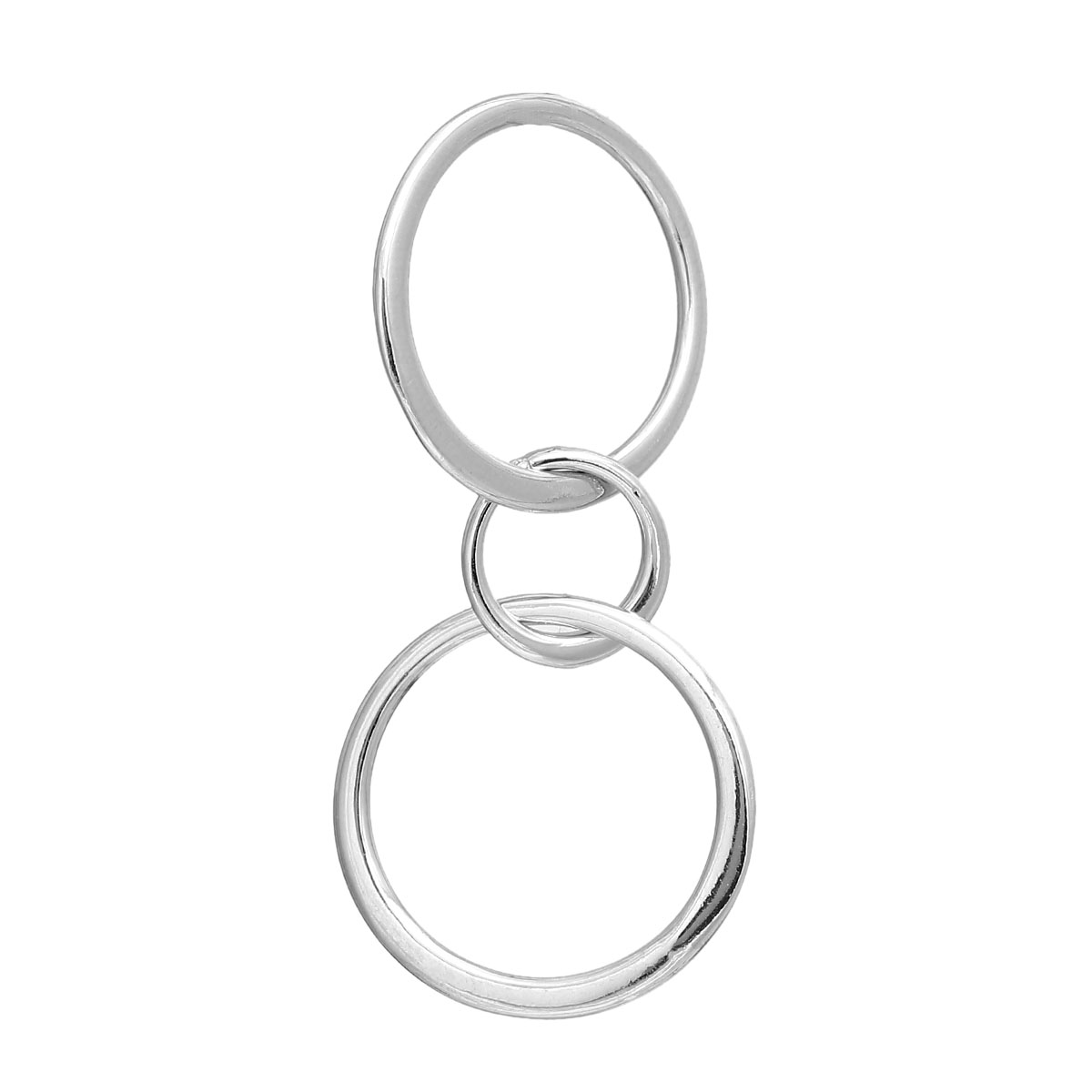 Изображение Латунь Коннекторы фурнитуры Кольцо Серебряный Тон Круглые С узором ажурная резьба 45мм x 20мм, 1 ШТ