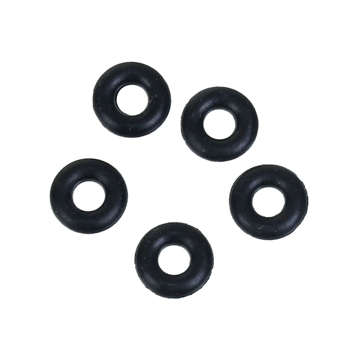 Picture of Rubber Stopper Rings For European Style Bracelets Round Black About 5mm Dia., Hole: Approx 2.5mm , 300 PCs