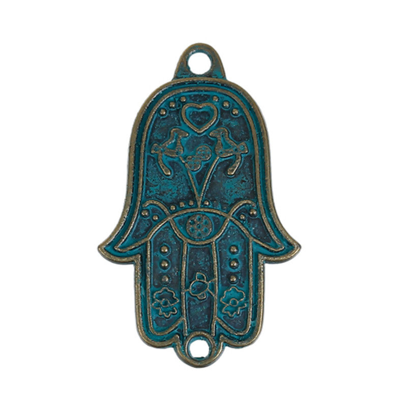 Picture of Zinc Based Alloy Connectors Charms Pendants Gold Tone Antique Gold & Antique Silver Color Two Tone Rectangle Arrowhead 53mm x 8mm, 5 PCs