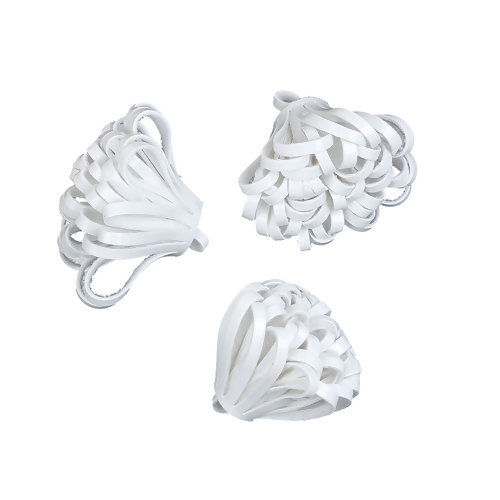 Picture of PU Leather Tassel Pendants White 33mm(1 2/8") long, 3 PCs