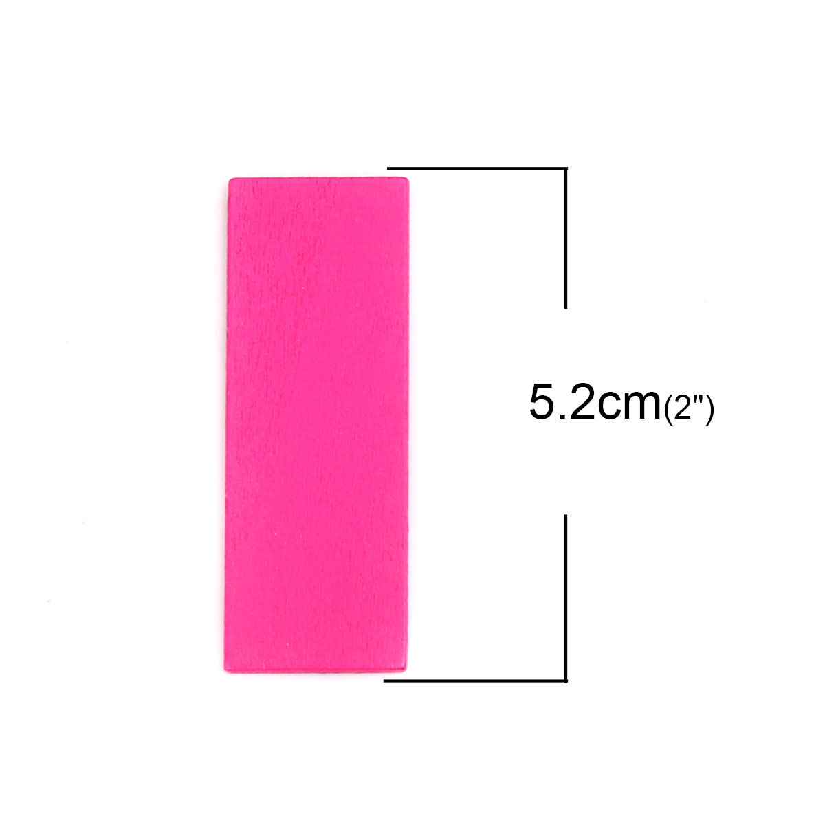 Picture of Three-ply board Embellishments Scrapbooking Rectangle Pink 52mm(2") x 19mm( 6/8"), 30 PCs