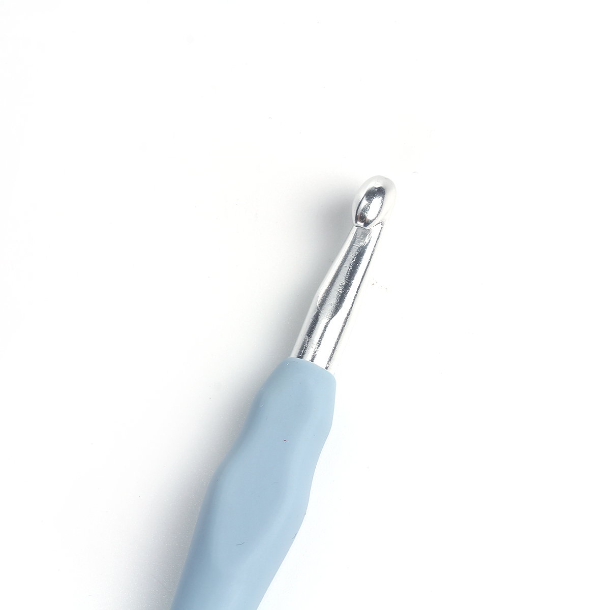 Picture of 8mm TPR Aluminum Crochet Hooks Blue 13.9cm(5 4/8") long, 2 PCs