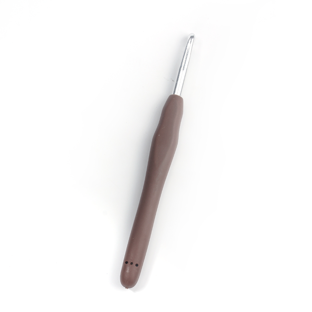 Picture of 5.5mm TPR Aluminum Crochet Hooks Coffee 13.9cm(5 4/8") long, 2 PCs