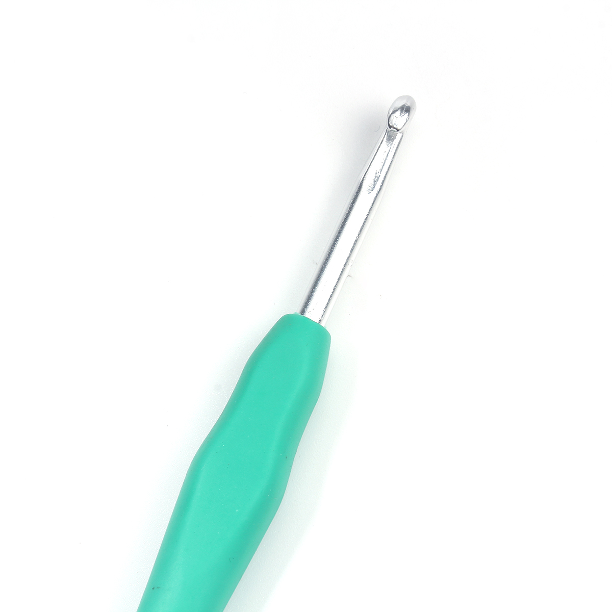Picture of 4.5mm TPR Aluminum Crochet Hooks Green 13.9cm(5 4/8") long, 2 PCs
