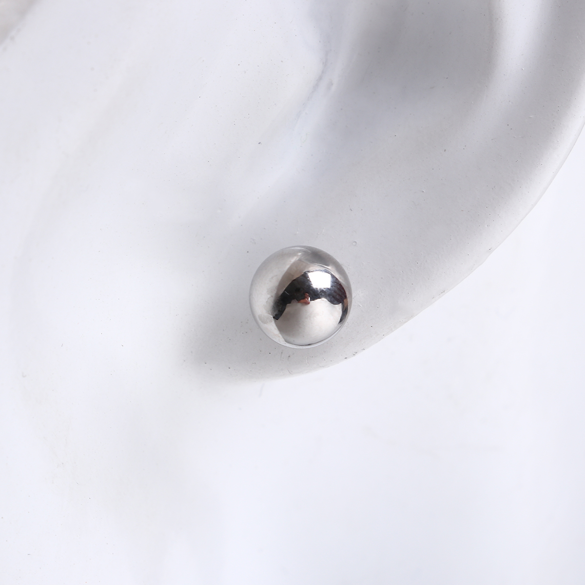 Imagen de 304 Acero Inoxidable Pendientes Tono de Plata Ronda 12mm x 2mm, Post/ Wire Size: (20 gauge), 1 Par