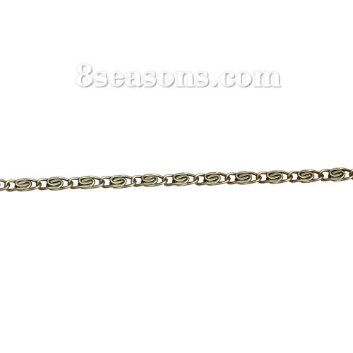 Bild von Eisenlegierung S-Panzerkette Kette Bronzefarbe 7x2.8mm, 5 Meter