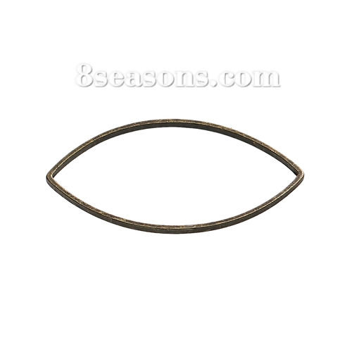 Imagen de 50 Unidades Latón Conectores Dijes Colgantes Tono Bronce Oliva 22mm x 11mm
