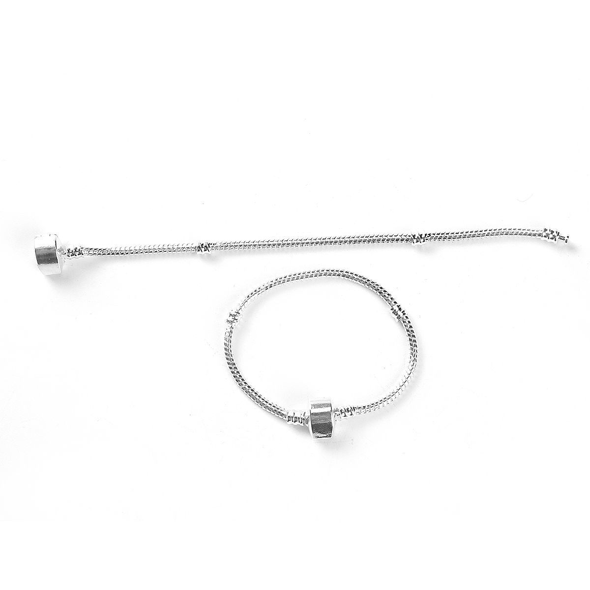 Imagen de Cobre Estilo Europeo Cadena Serpiente Encanto Pulseras Oro Rosa Corazón 16cm longitud, 1 Unidad
