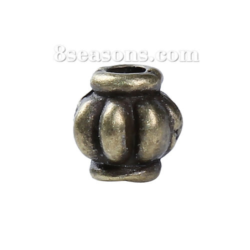Picture of Zinc Based Alloy 3D Beads Lantern Antique Bronze 4mm x 4mm, Hole: Approx 1.3mm, 500 PCs