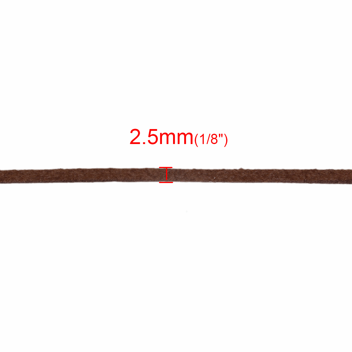 Imagen de Hilos Terciopelo de Café Ante 2.5mm Diámetro, 5 Unidades