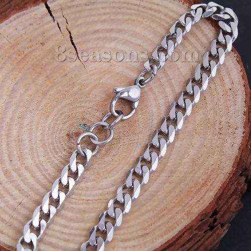 Picture of 304 Stainless Steel Bracelets Silver Tone 17cm(6 6/8") long, 1 Piece