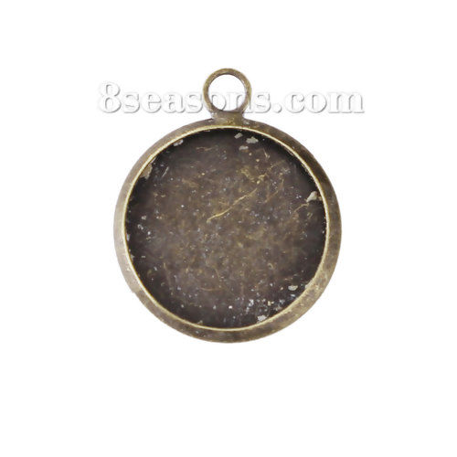 Изображение Латунь Подвески Круглые Античная Бронза (Основы для Кабошонов 14мм ) 20мм x 16мм, 20 ШТ