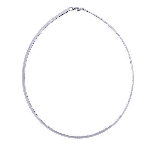 Picture of 304 Stainless Steel Collar Neck Ring Necklace Silver Tone Round 45cm(17 6/8") long, 1 Piece