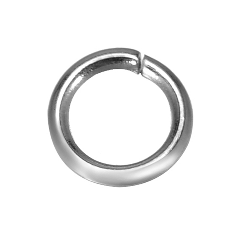 Picture of 500 PCs 6mm Dia., 1mm(18 gauge) 304 Stainless Steel Open Jump Rings Findings For Jewelry Making Silver Tone Round