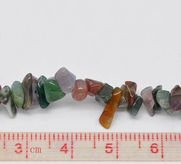 Bild von (Klasse B) Synthetisch Halbedelstein Achat Chip Perlen Unregelmäßig Mix Farben 5mm x 2mm-10mm x 5mm D., Loch: 1.0mm, 90.0cm lang/Strang, 2 Stränge