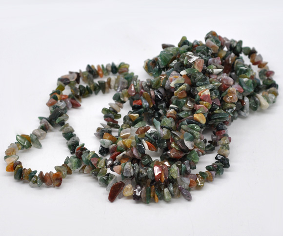 Bild von (Klasse B) Synthetisch Halbedelstein Achat Chip Perlen Unregelmäßig Mix Farben 5mm x 2mm-10mm x 5mm D., Loch: 1.0mm, 90.0cm lang/Strang, 2 Stränge