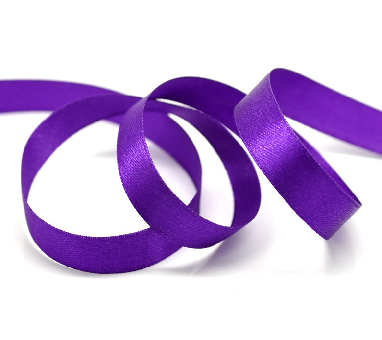 Image de Ruban en Polyester Satin Violet 12.6mm, 1 Rouleau(Env. 25 Yards/Rouleau)