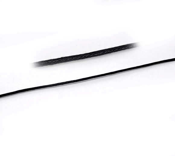Picture of Cotton Wholesale Black Waxed Cotton Necklace Cord 2mm, sold per packet of 80M