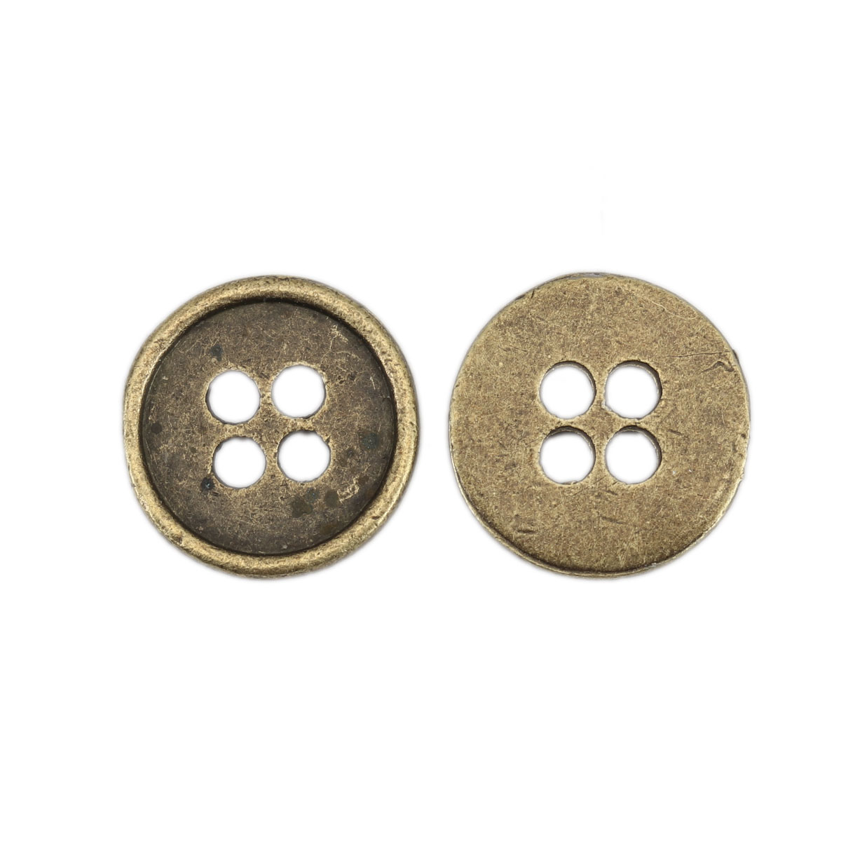 DoreenBeads. Zinc Based Alloy Metal Sewing Buttons 4 Holes Round ...