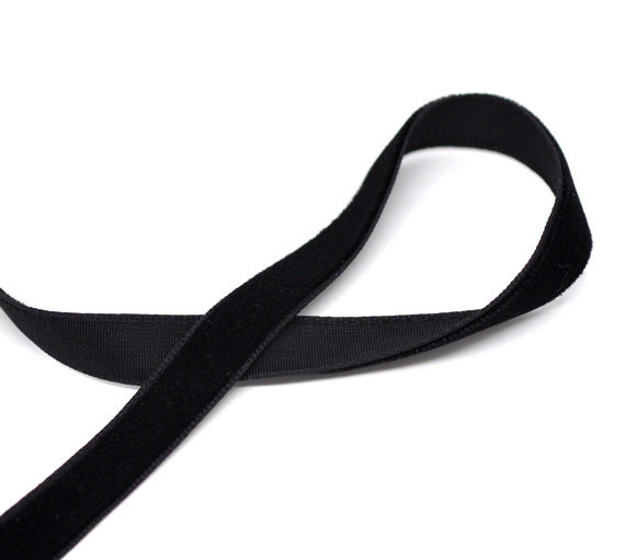 Picture of Velveteen Easter Ribbon Black 10mm( 3/8"), 10 Yards (Approx 9.2M)