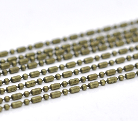 Изображение Фурнитуры Цепи из Шариков 1.5mm 10M Античная Бронза,проданные 1 шт