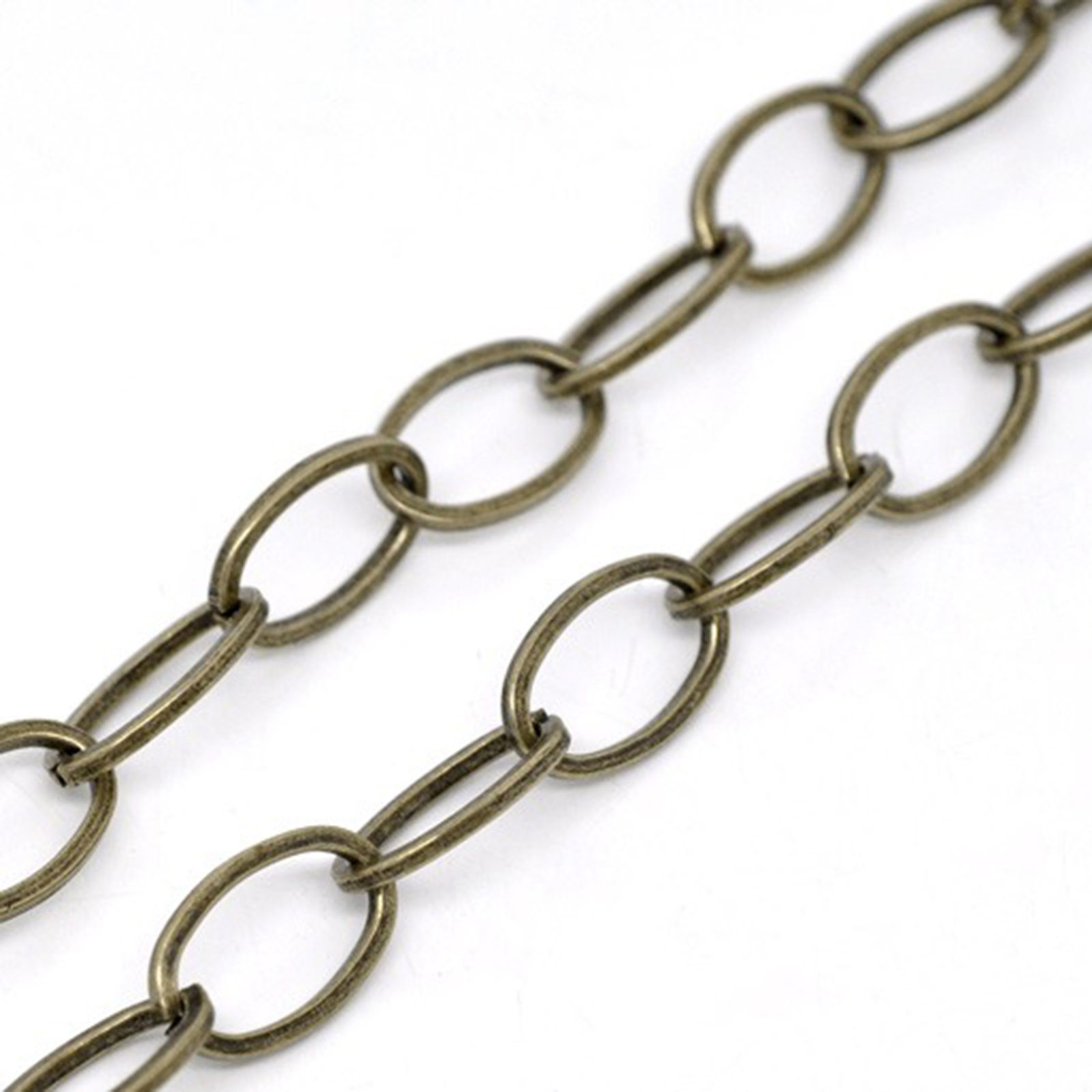 Bild von 10 Strange Eisenlegierung Offen Kreuz Gliederketten Bronzefarbe 18x11mm