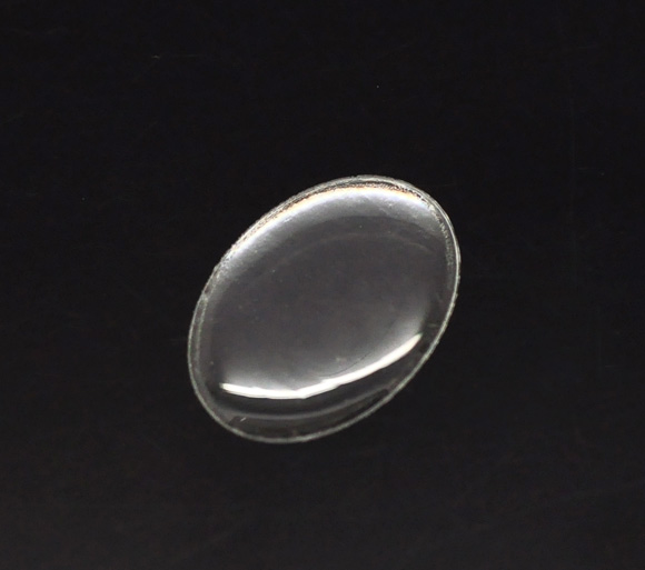 Bild von Klar Oval Harz Selbstklebend Cabochon Glaskuppel Glasstein 18x13mm. Verkauft eine Packung mit 132