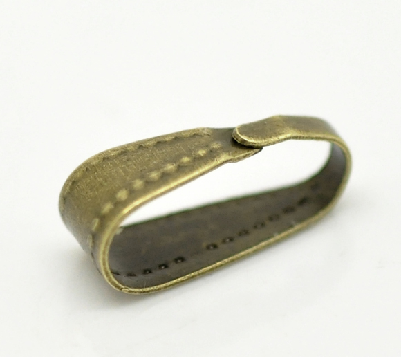 Picture of Iron Based Alloy Pendant Pinch Bails Clasps Antique Bronze 11mm x 4mm, 300 PCs
