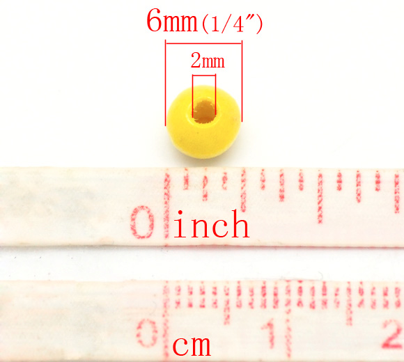 Imagen de Cuentas Madera de Ronda,Al Azar 6mm x 5mm, Agujero: acerca de 2mm, 2000 Unidades