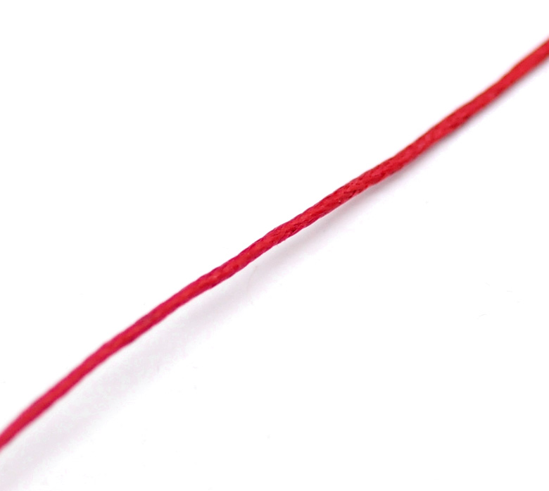 Picture of Cotton 80M(3149-5/8") Red Waxed Cotton Cord 1mm for Bracelet/ Necklace