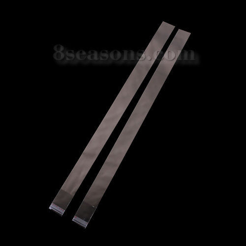 Bild von ABS Plastik Selbstklebende Beutel Rechteck Transparent (Verfügbar Raum: 37x2.5cm) 41cm x 2.5cm, 300 Stück