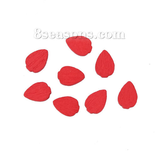 Picture of Three-ply Board Embellishments Scrapbooking Strawberry Fruit Red 8mm( 3/8") x 6mm( 2/8"), 300 PCs