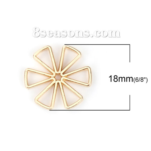 Image de Connecteurs en Alliage de Zinc Fleur Doré 18mm x 18mm, 10 Pcs