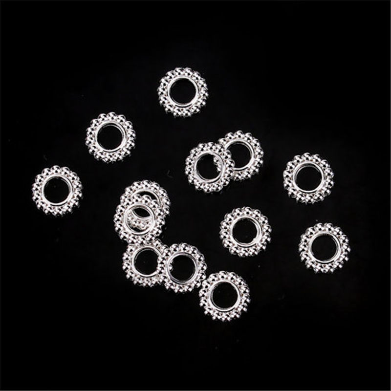 Picture of Zinc Based Alloy Spacer Beads Christmas Snowflake Gold Plated About 10mm Dia, Hole: Approx 4.5mm, 100 PCs
