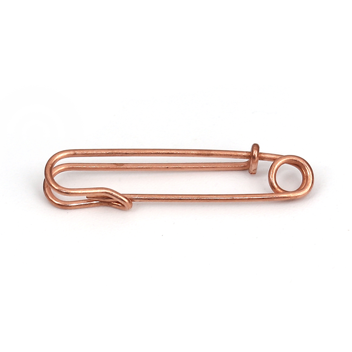 Bild von Messing Brosche RotMessingfarbe Sicherheitsnadel 26mm x 6mm, 20 Stück