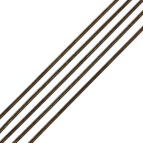 Picture of Brass Snake Chain Findings Black Golden 2.3x1mm( 1/8" x1mm), 3 M