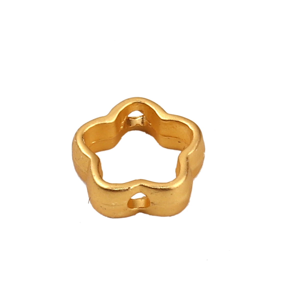 Imagen de Marcos de Cuentas Zamak de Flor , Oro Mate (Adap 5mm Cuentas) 9mm x 9mm, 10 Unidades
