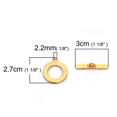 Imagen de Cierres de Palanca Zamak de Irregular , Oro Mate y Anillo 30mm x 7mm 27mm x 23mm, 5 Juegos