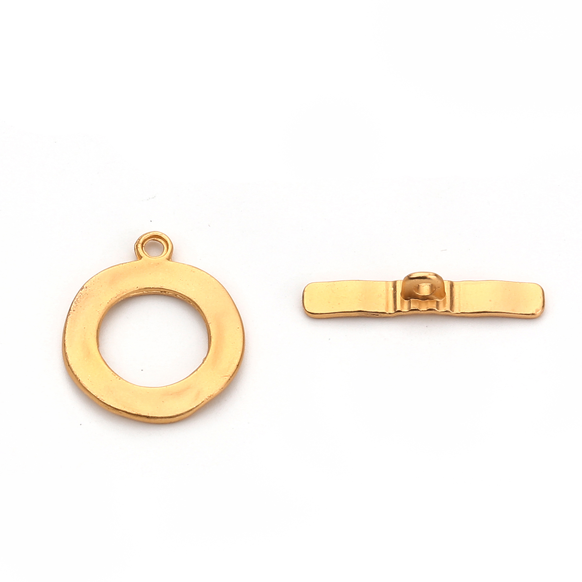 Imagen de Cierres de Palanca Zamak de Irregular , Oro Mate y Anillo 30mm x 7mm 27mm x 23mm, 5 Juegos