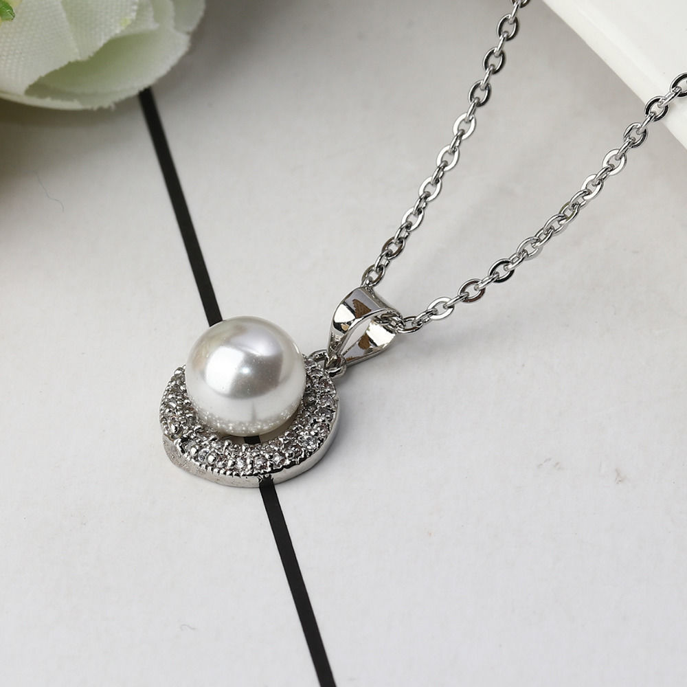 Picture of 304 Stainless Steel Necklace Silver Tone Round Tree Blue Rhinestone 46.5cm(18 2/8") long, 1 Piece