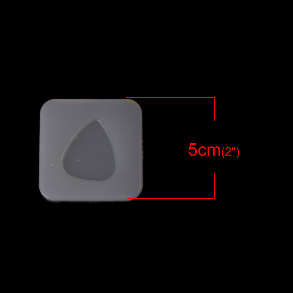 Picture of Silicone Resin Mold For Jewelry Making Square White Guitar Pick 50mm x 50mm, 2 PCs