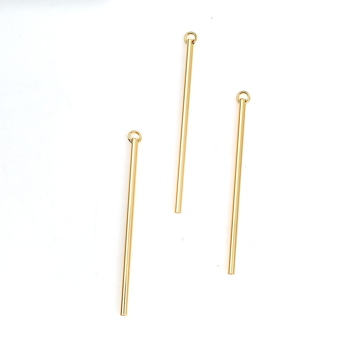 Bild von Messing Anhänger Stange Vergoldet 53mm x 4mm, 5 Stück