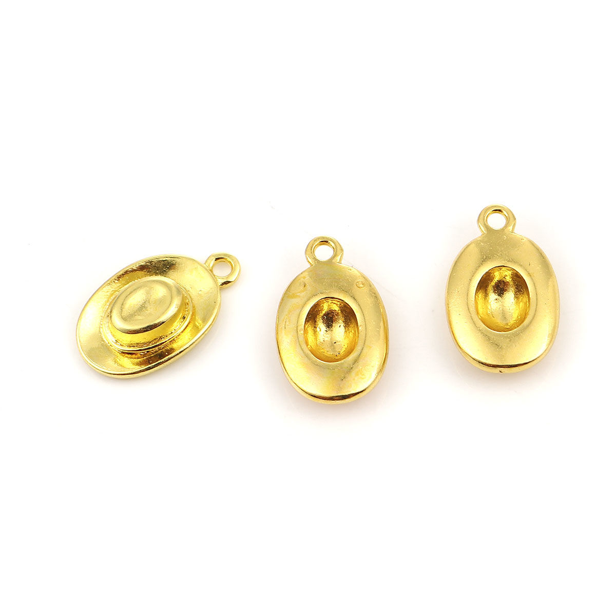 Picture of Zinc Based Alloy Charms Hat Gold Plated 20mm( 6/8") x 12mm( 4/8"), 10 PCs