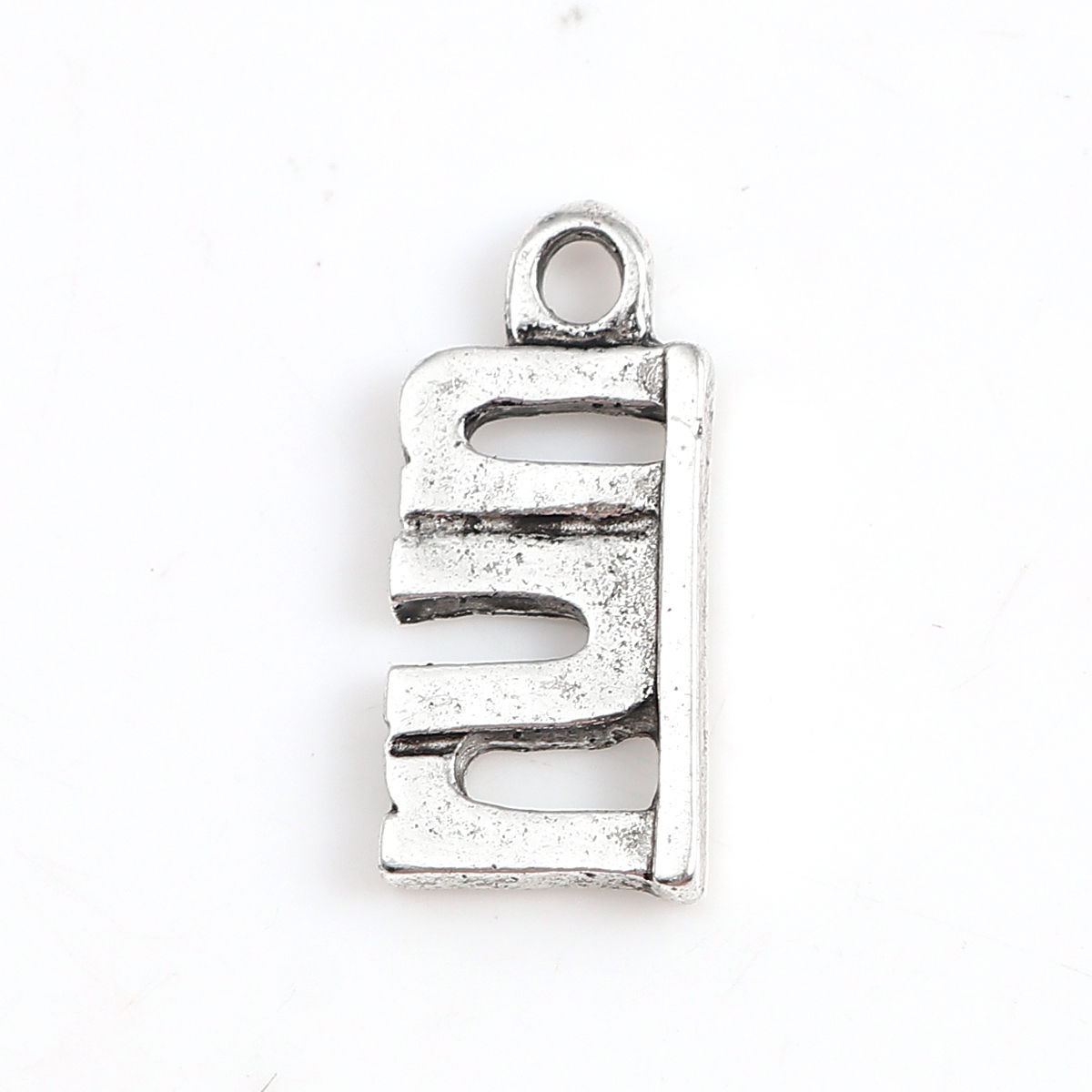 Picture of Zinc Based Alloy Charms Antique Silver Color Message " Run " 19mm( 6/8") x 9mm( 3/8"), 30 PCs
