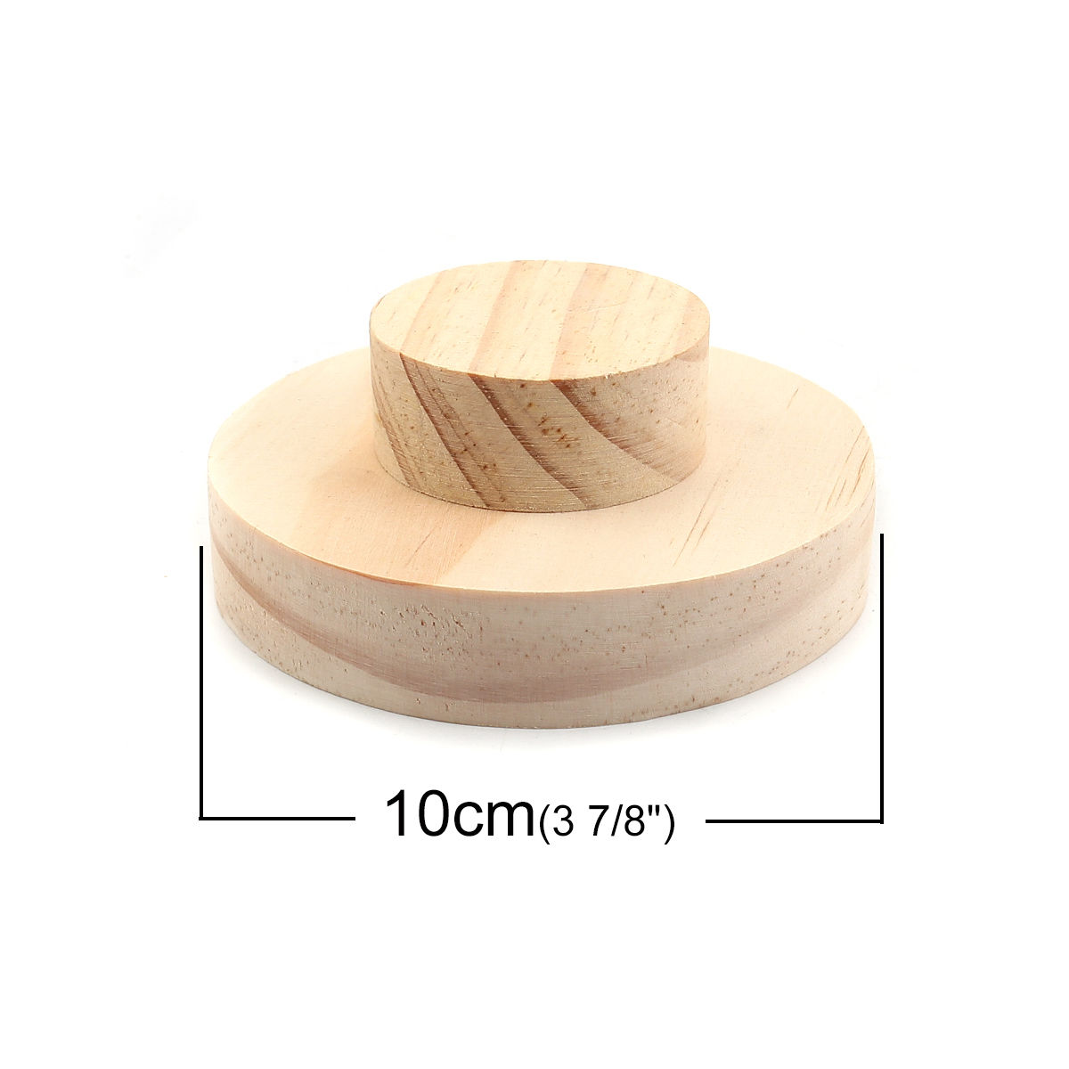 Изображение сосновое дерево Подставки для демонстрации бижутерии Круглые Естественный цвет 10см , 1 ШТ