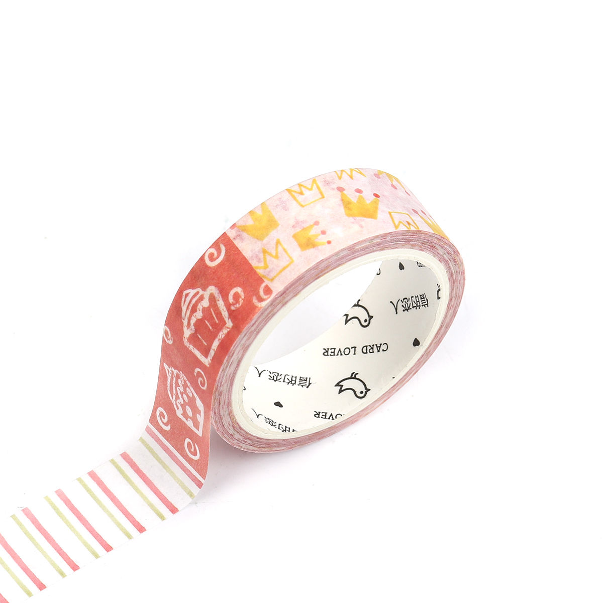 Imagen de Cinta de Washi Papel de Multicolor , Cake , Corona 15mm, 1 Rollo (Aprox 7 M/Rollo)