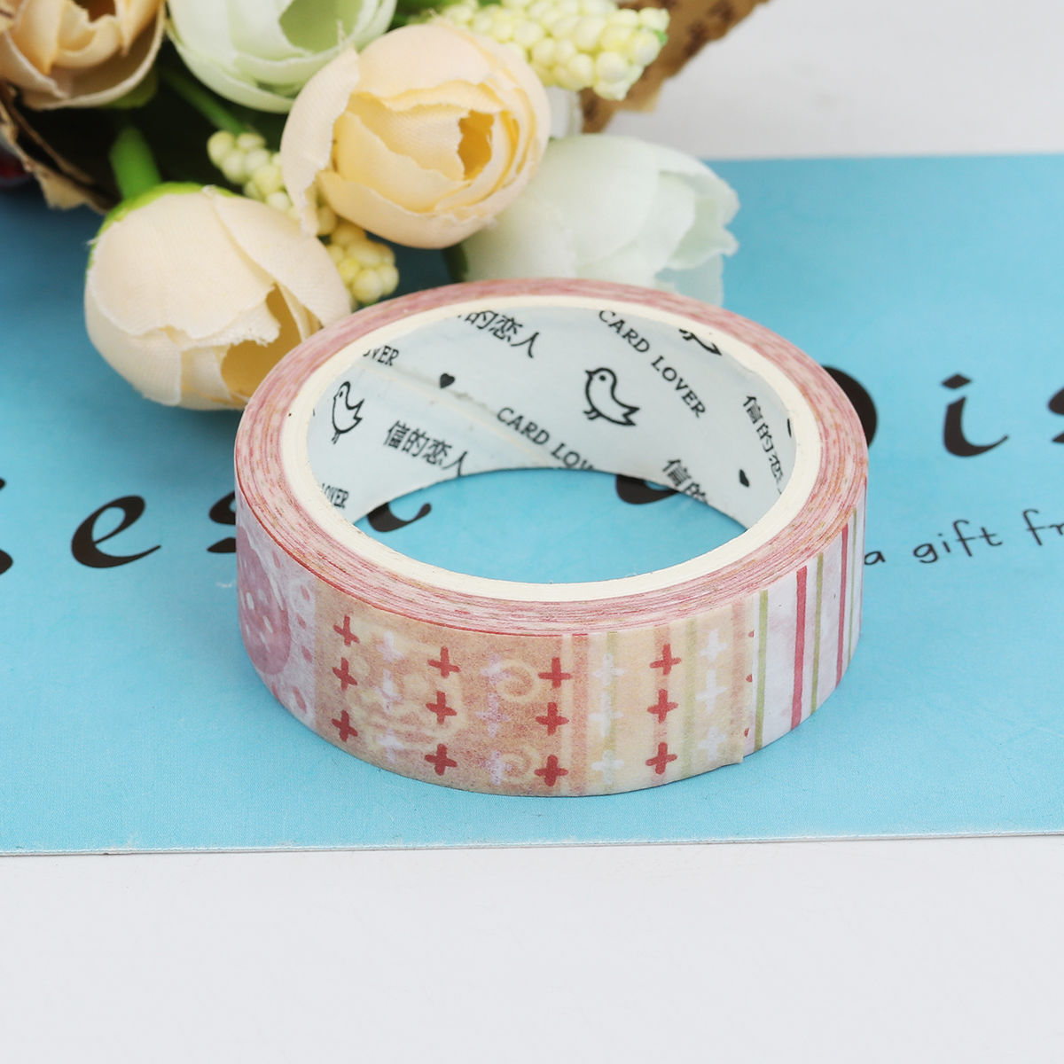Imagen de Cinta de Washi Papel de Multicolor , Cake , Corona 15mm, 1 Rollo (Aprox 7 M/Rollo)